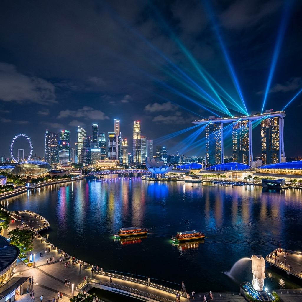 Singapore Skyline Mockup